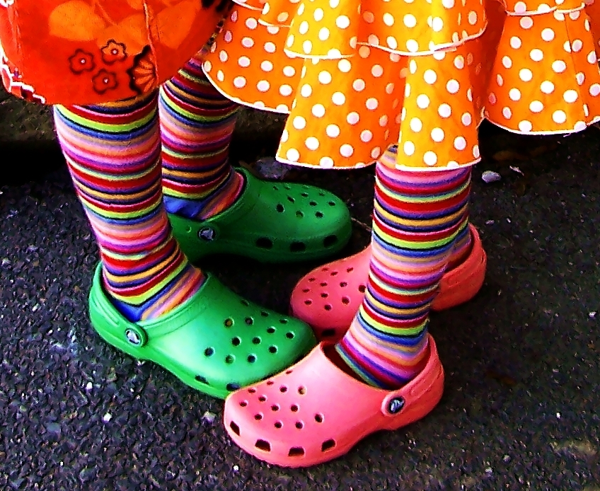 colourful clogs
