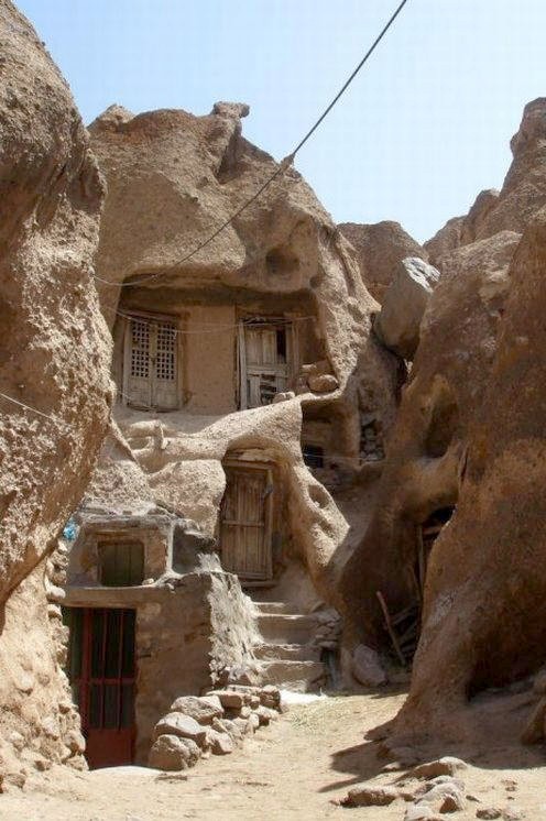 Two views of a Kandovan home