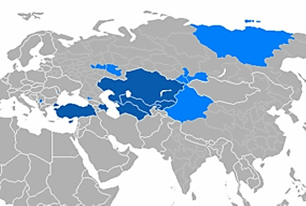 Map of Turkic Language Peoples Worldwide