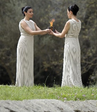 Handing over the urn