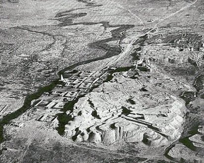 Aerial view of Susa (looking north) and taken October 23, 1935. Also see University of Chicago archives