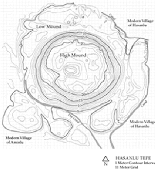Hasanlu Topographical site map
