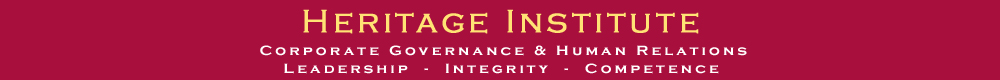 Heritage Institute Corporate Governance and Human Relations